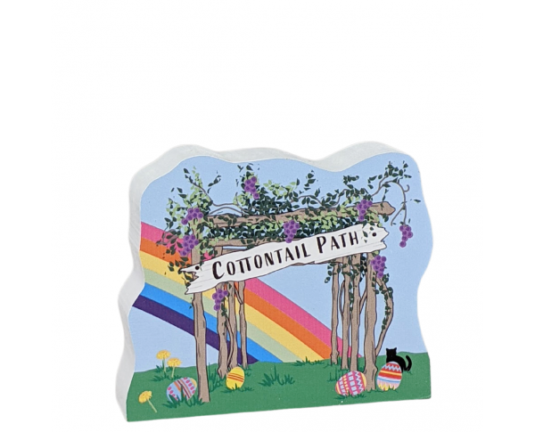 Cottontail Path, Grape Arbor. Handcrafted in the USA by Cat's Meow Village.