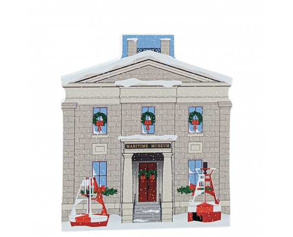 Maritime Museum, Newburyport Christmas, Massachusetts.  Handcrafted in 3/4" wood by the Cats Meow Village in Wooster, Ohio. 