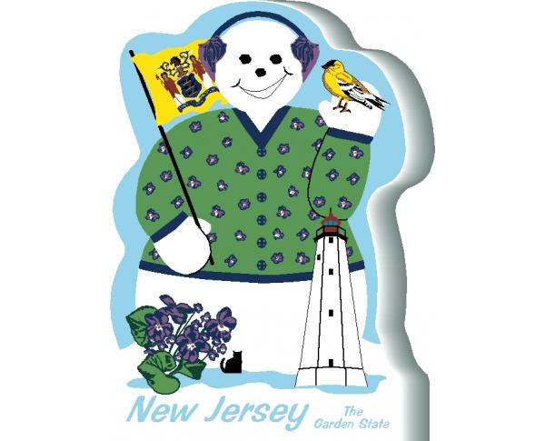 New Jersey State Snowman handcrafted and made in the USA.