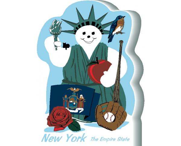New York State Snowman handcrafted and made in the USA.