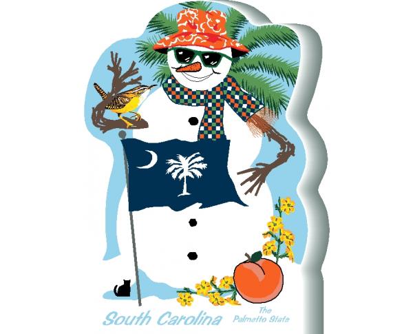 South Carolina State Snowman handcrafted and made in the USA.