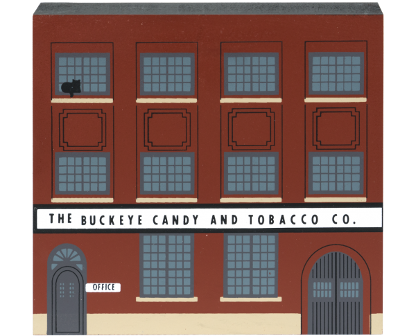 Vintage Buckeye Candy & Tobacco Co. from Tradesman Series handcrafted from 3/4" thick wood by The Cat's Meow Village in the USA
