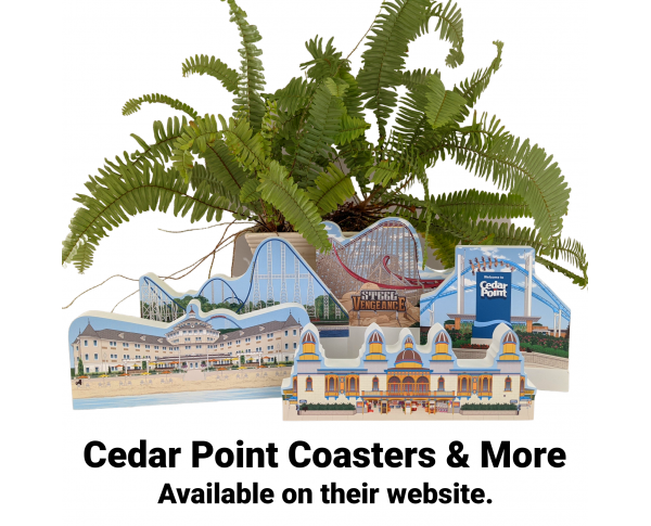 Cedar Point Amusement Park, Roller Coaster Capital of the World collectibles and souvenirs handcrafted by The Cat's Meow Village in Ohio.
