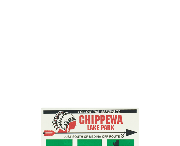 Vintage Chippewa Lake Billboard from Chippewa Lake Amusement Park handcrafted from 3/4" thick wood by The Cat's Meow Village in the USA