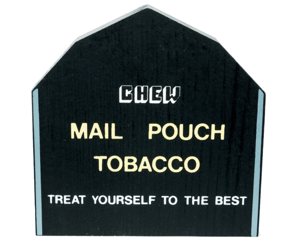 Vintage Mail Pouch Tobacco Barn from Fall Series handcrafted from 3/4" thick wood by The Cat's Meow Village in the USA