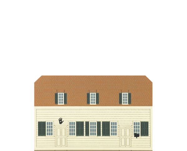 Vintage Meetinghouse from Shaker Village Series handcrafted from 3/4" thick wood by The Cat's Meow Village in the USA
