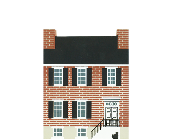 Vintage Miller House from Hagerstown Series handcrafted from 3/4" thick wood by The Cat's Meow Village in the USA