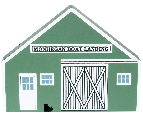 Vintage Mohegan Boat Landing from Nautical Series handcrafted from 3/4" thick wood by The Cat's Meow Village in the USA
