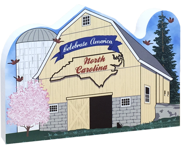 Cat's Meow North Carolina State Barn handcrafted in the USA from 3/4" thick wood by The Cat's Meow Village.