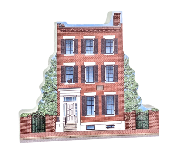 Beautifully detailed replica of Field House Museum, St. Louis, MO.  Handcrafted in the USA 3/4" thick wood by Cat’s Meow Village.