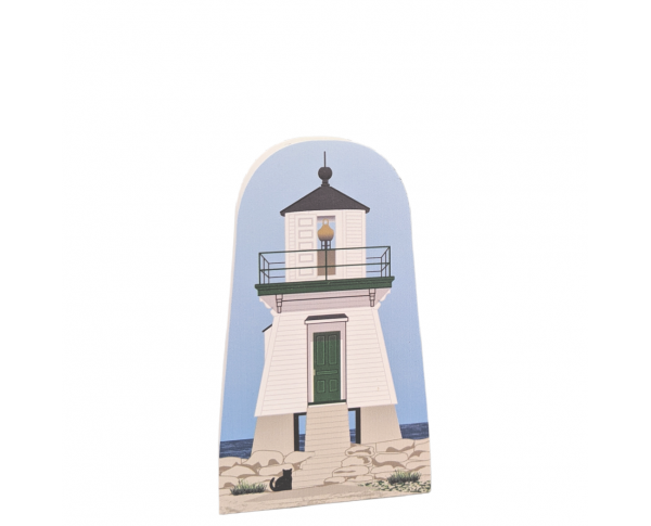 Port Clinton Lighthouse, Port Clinton, Ohio.  Handcrafted by Cat's Meow Village in Wooster, Ohio, USA.