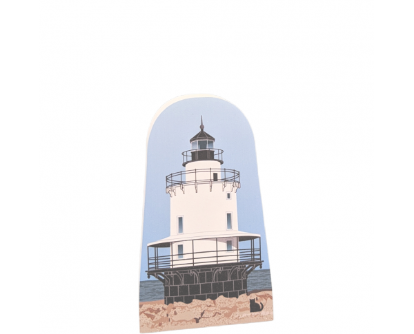 Spring Point Lighthouse, South Portland, Maine.  Handcrafted in the USA by Cat's Meow Village.