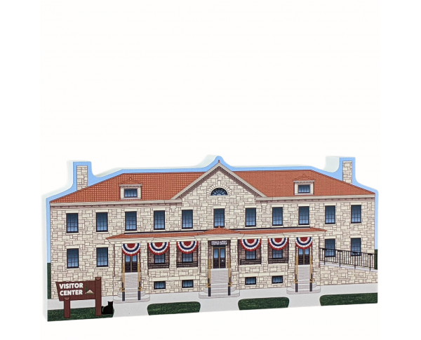 Albright Visitor Center, Yellowstone National Park, Wyoming. Handcrafted by The Cat's Meow Village in the USA.
