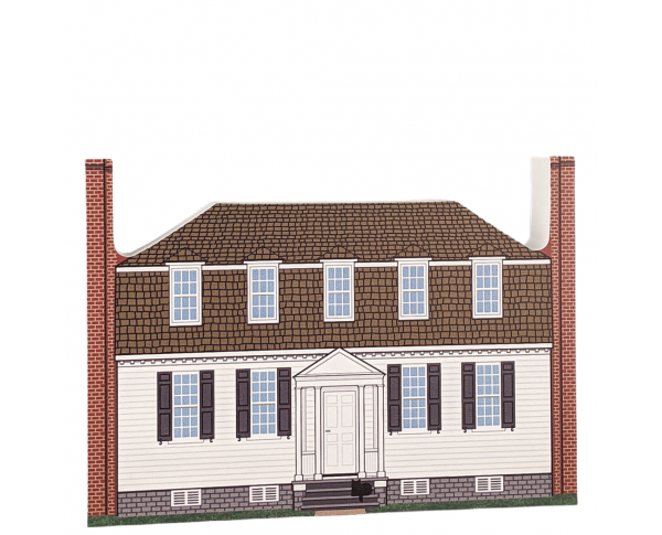 Beautifully detailed replica of Moore House, Yorktown, Virginia.  Handcrafted in the USA by Cat's Meow Village.