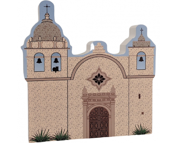 Mission Carmel, Carmel by the Sea, California. Handcrafted in the USA 3/4" thick wood by Cat’s Meow Village.