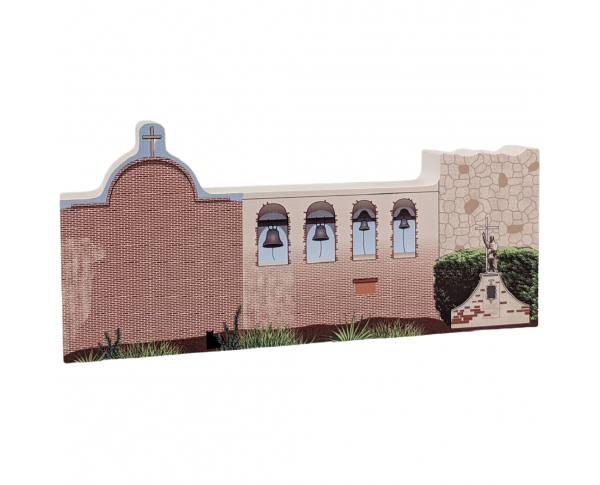 Mission San Juan Capistrano, CA.Handcrafted in the USA 3/4" thick wood by Cat’s Meow Village.