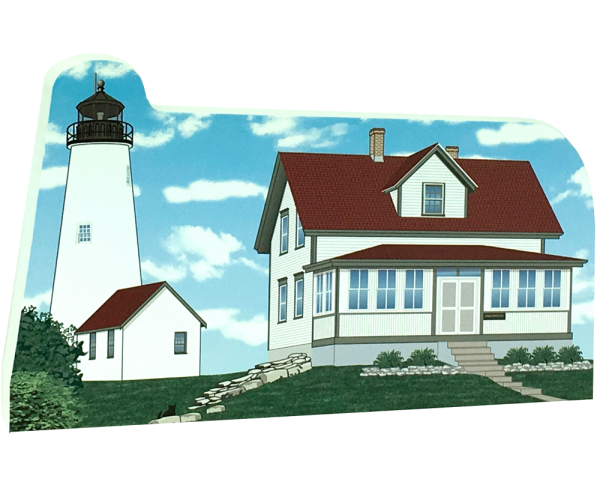Get your paws on this Bakers Island Light Station if you are a lighthouse lover! Handcrafted of 3/4" thick wood by The Cat's Meow Village. Made in the USA.