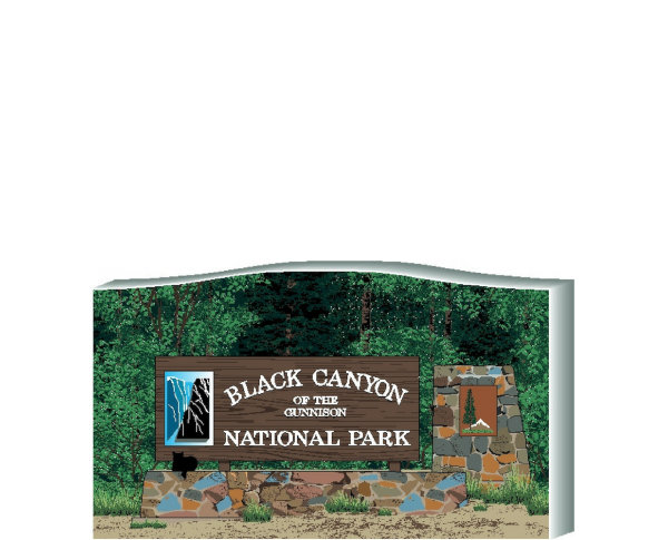 Black Canyon of the Gunnison, National Park Colorado, 2.5x4.25 Replica handcrafted by The Cat's Meow Village in the USA.