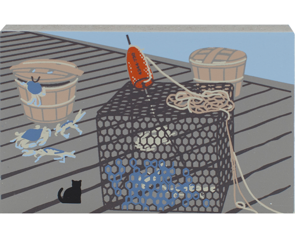 Crab Pot & Basket, Chesapeake Bay, crab pot, nautical, blue crabs 
