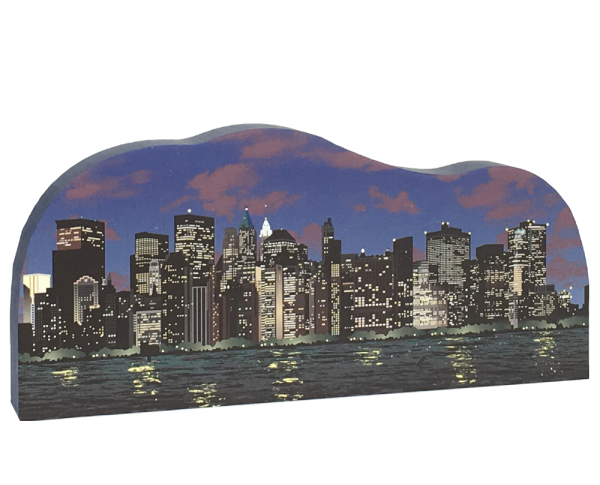 Celebrate your night in New York City gazing upon her city lights with our 3/4" thick wooden handcrafted replica. Crafted in the USA by The Cat's Meow Village
