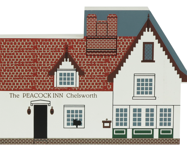 The Peacock Inn, Chelsworth, England from Great Britain Series handcrafted from 3/4" thick wood by The Cat's Meow Village in the USA