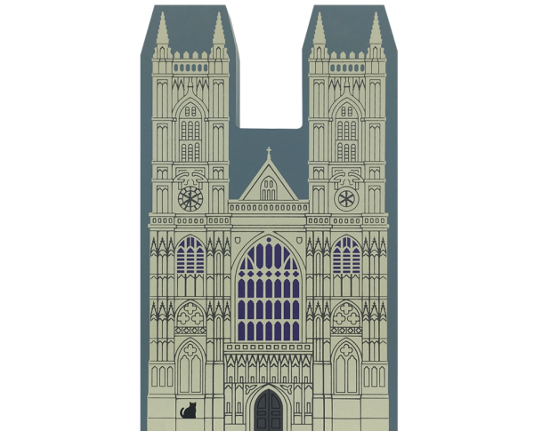 Vintage Westminster Abbey from English Traveler Series handcrafted from 3/4" thick wood by The Cat's Meow Village in the USA