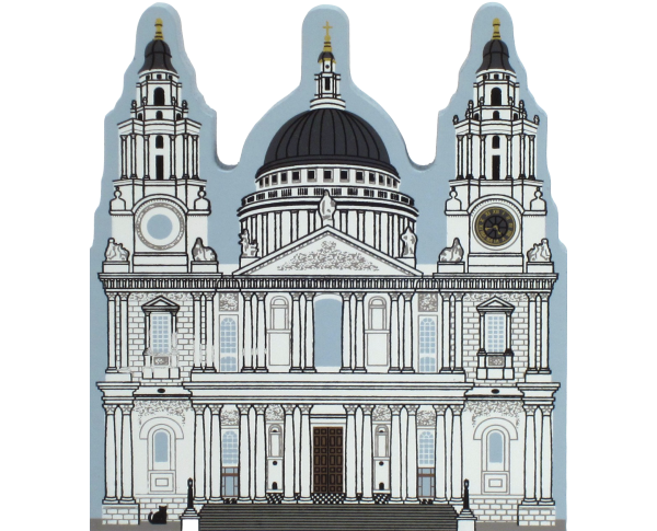 Wooden souvenir of St. Paul's Cathedral in London, England handcrafted by The Cat's Meow Village