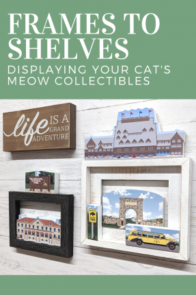 Making Cat's Meow shelves from photo frames is a great way to create a memory collage on your wall. 